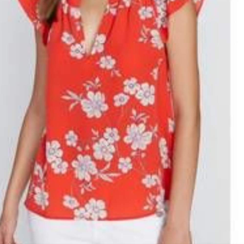 Sanctuary Orange Flutter Sleeve Blouse - Picture 2 of 7